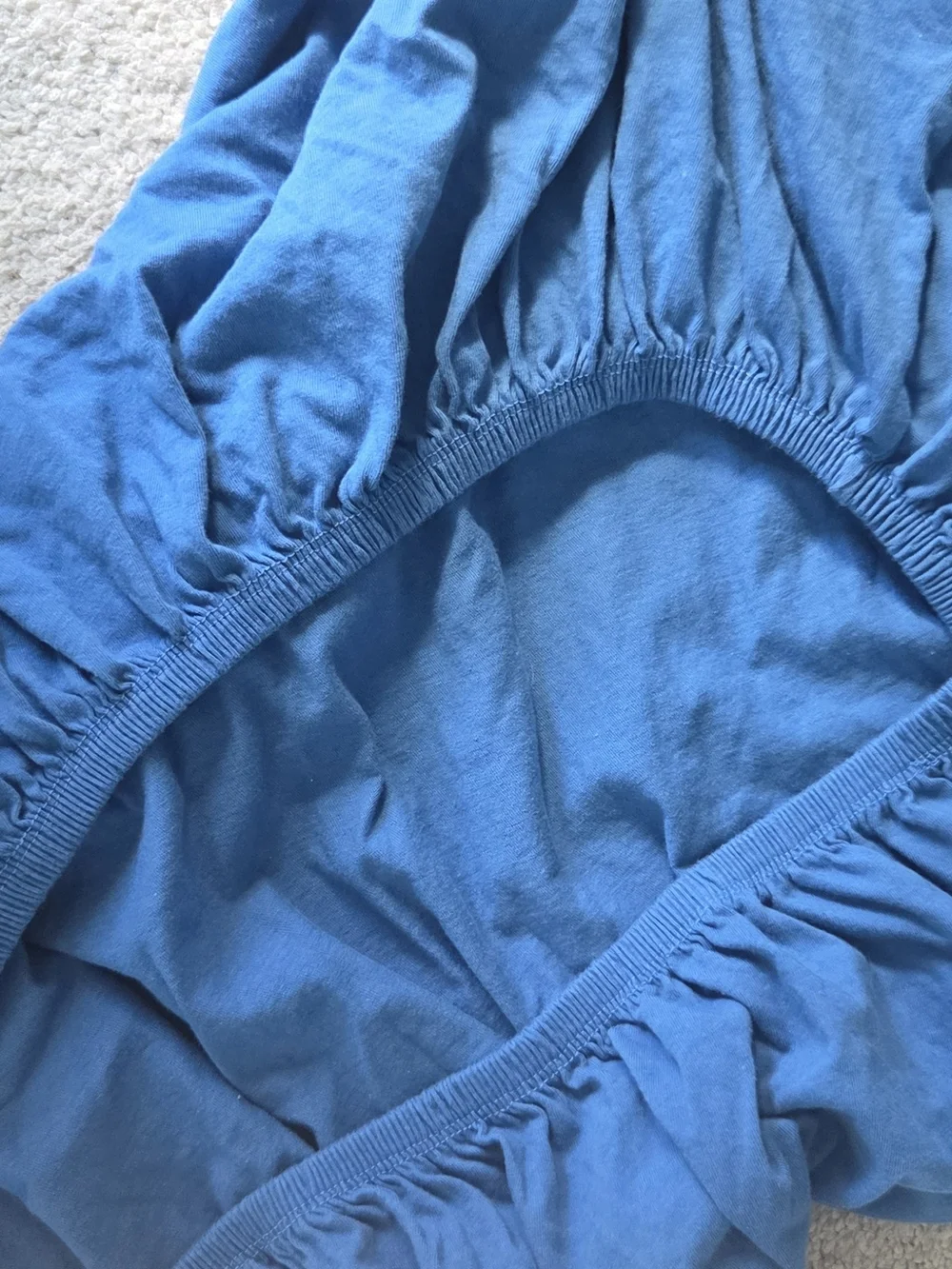 Cloud Island Fitted Cotton Jersey Crib Sheet - Solid Blue, NEW
